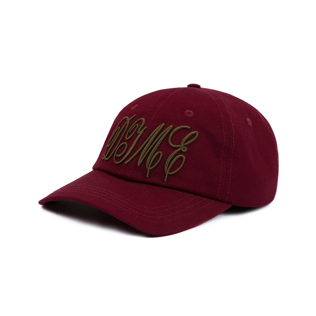 dime Cursive 3D Font Cap burgundy