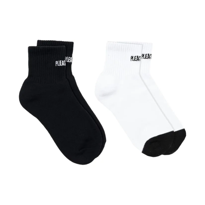 Pleasures Socks 2 Pack White/Black