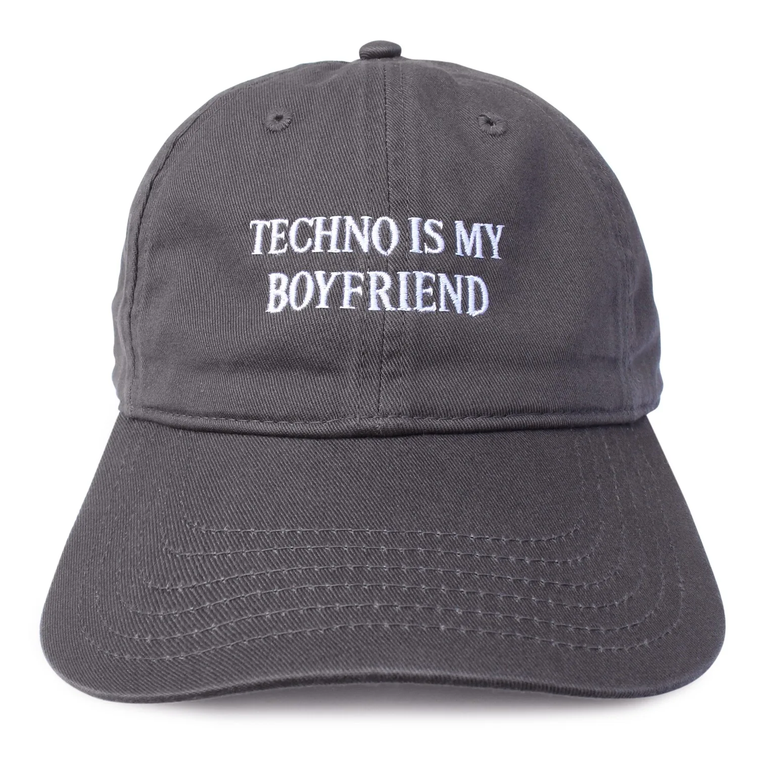idea Techno Is My Boyfriend Hat Charcoal
