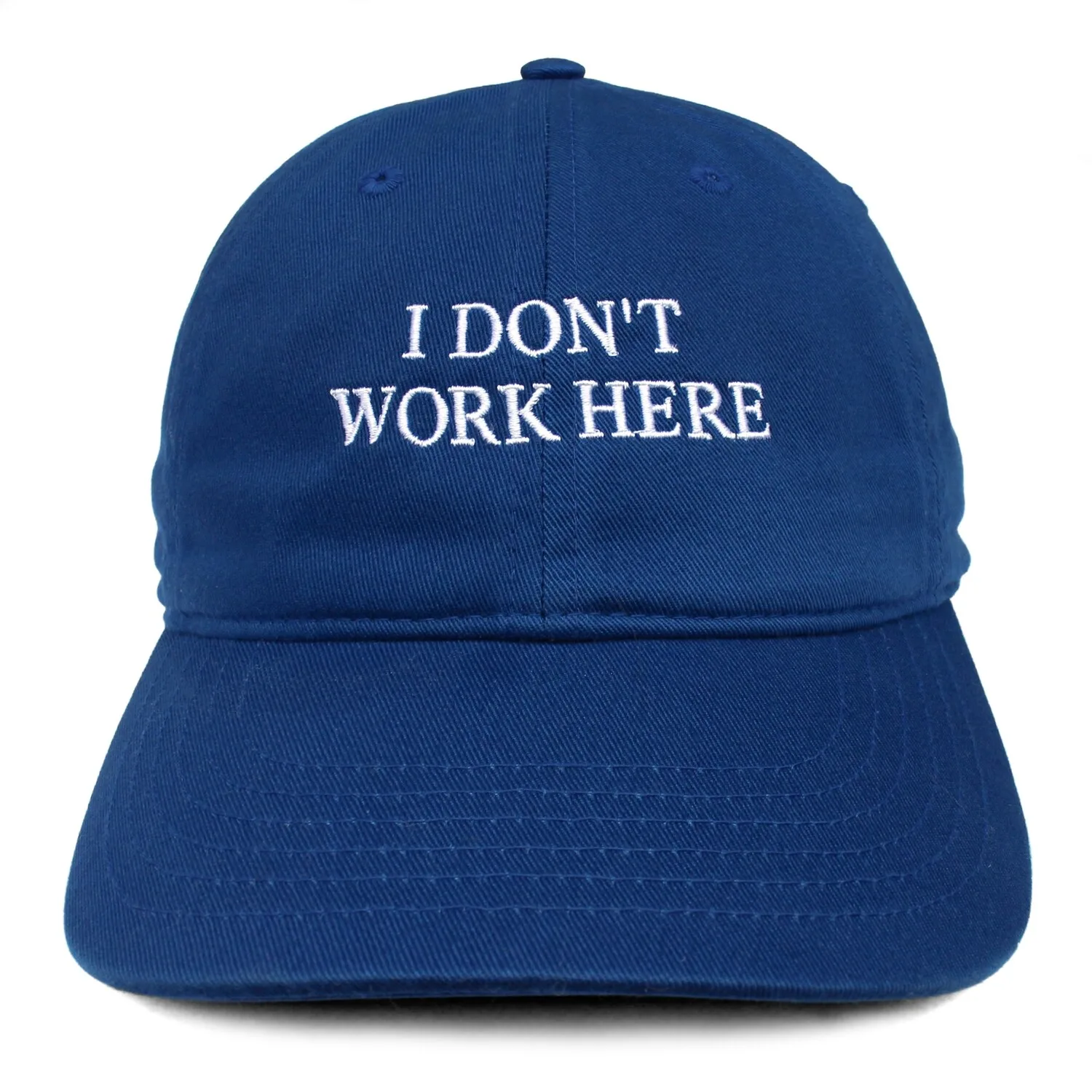 idea Sorry I Don't Work Here Hat Blue