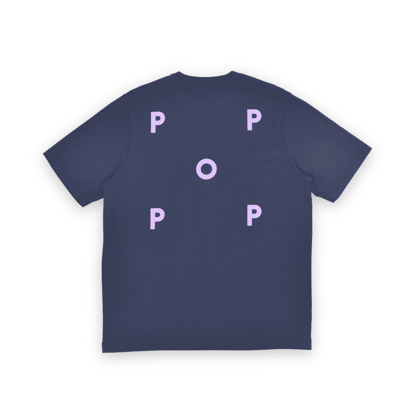 pop trading company Pop Logo T-Shirt Navy/Viola