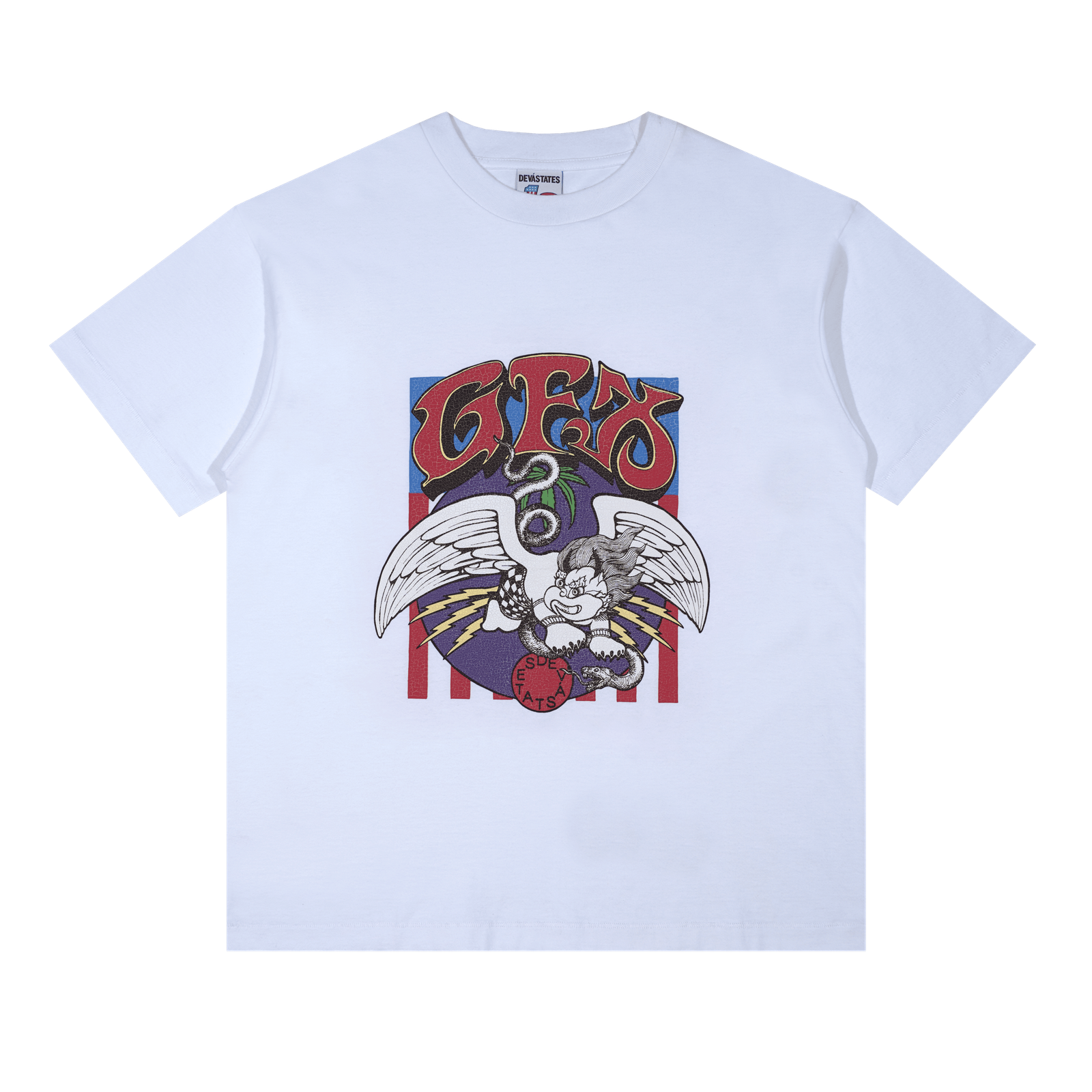 DEVA STATES Myth S/S Gfx Retro T-Shirt White