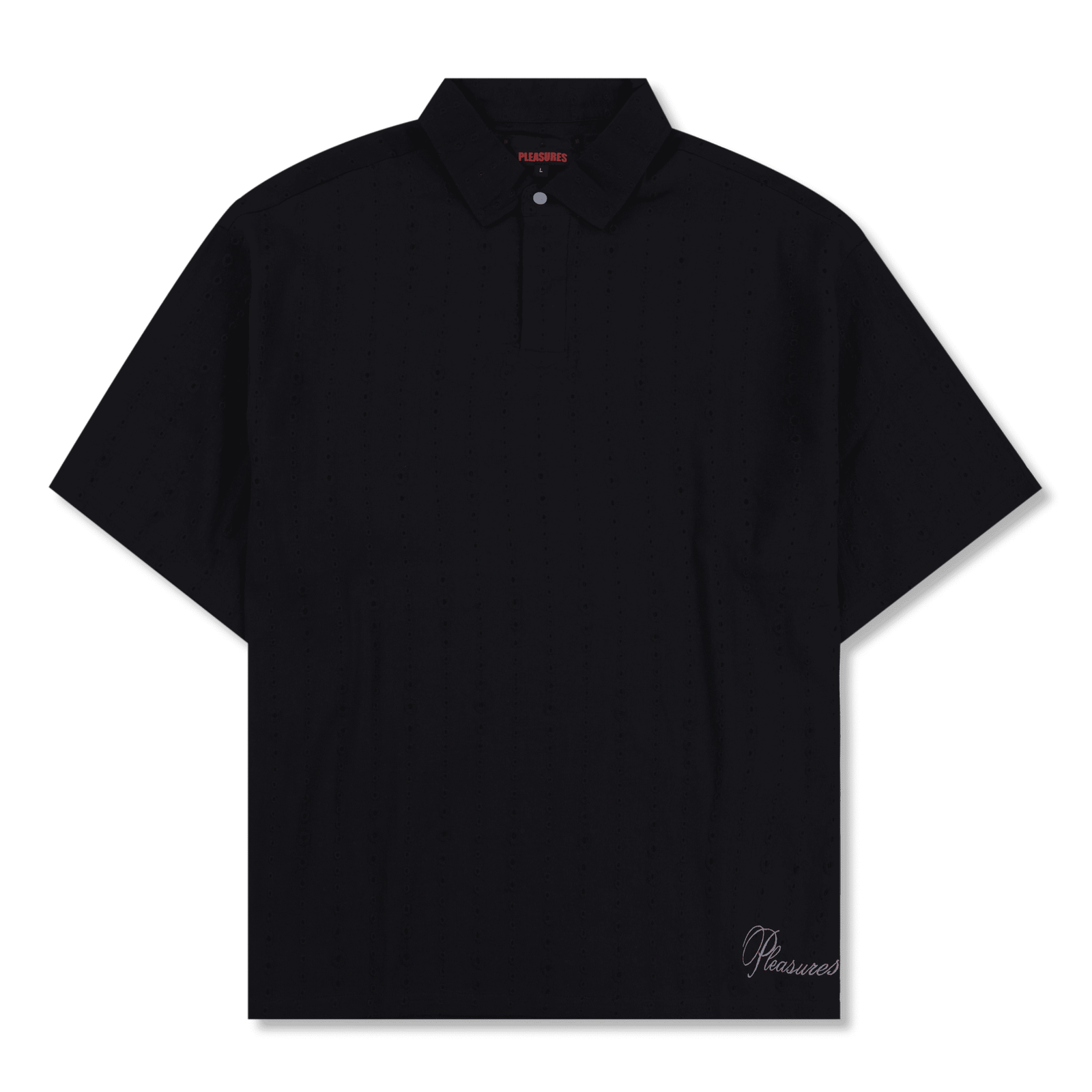 pleasures Clarity Woven Polo Black