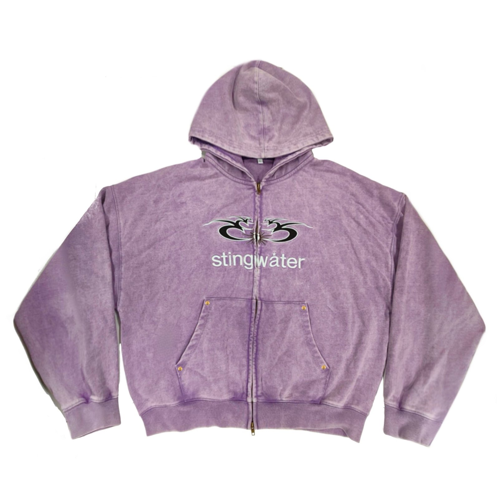 stingwater Moses Zip Up Hoodie Acid Purple