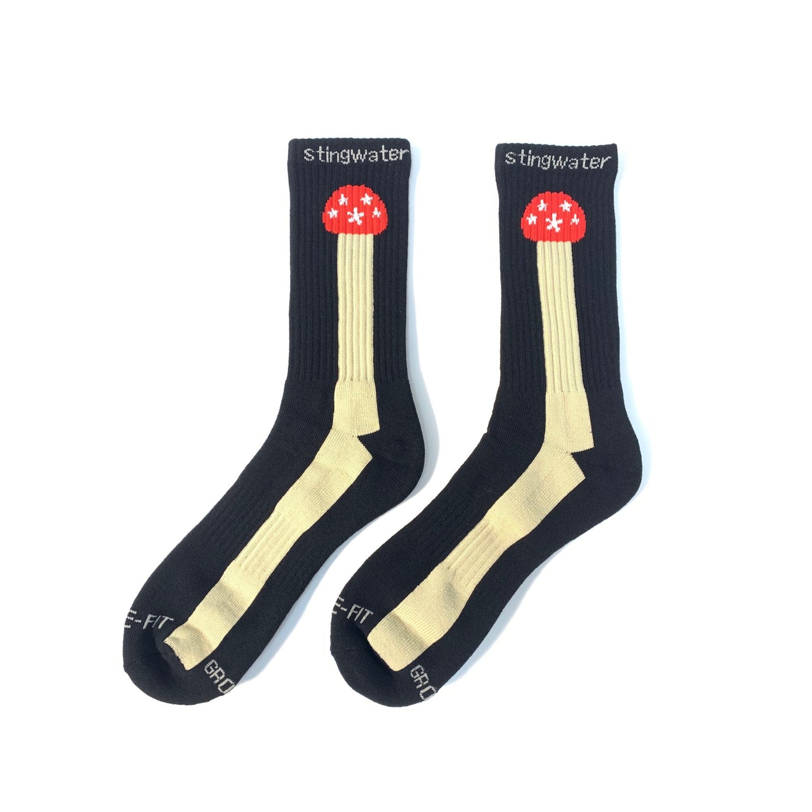 stingwater Groeing Mushroom Socks Black