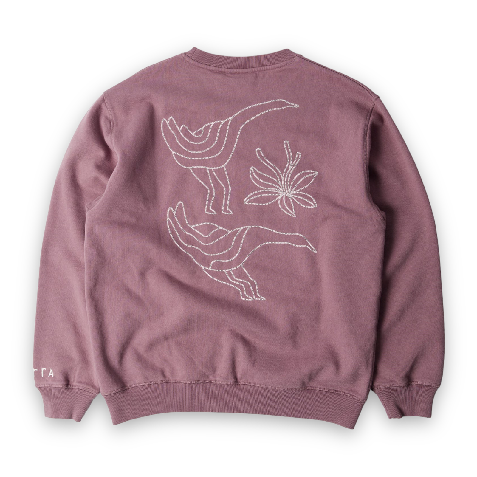 parra Duck Attack Crew Neck Sweatshirt Dusty Rose