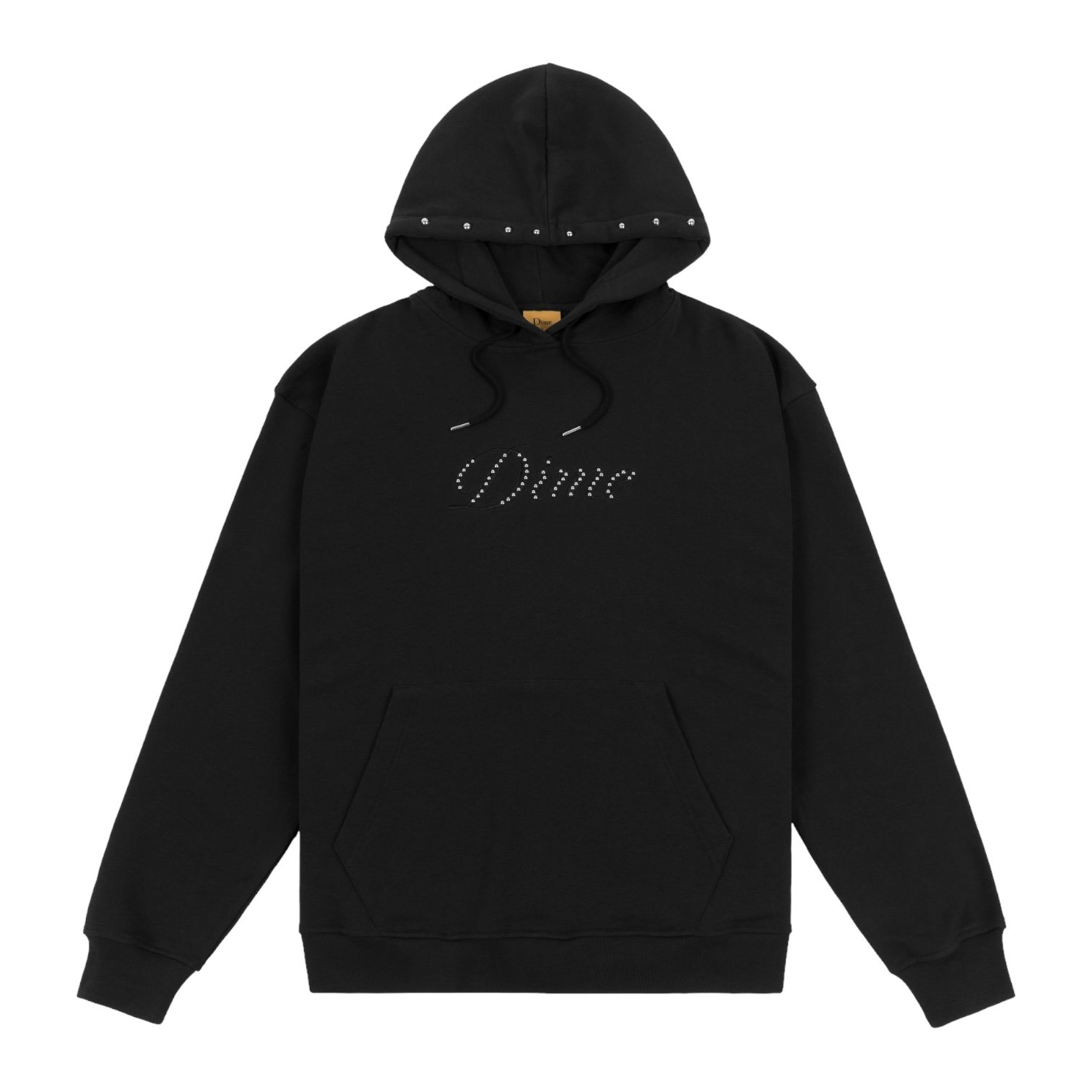 Dime Cursive French Terry Hoodie Black