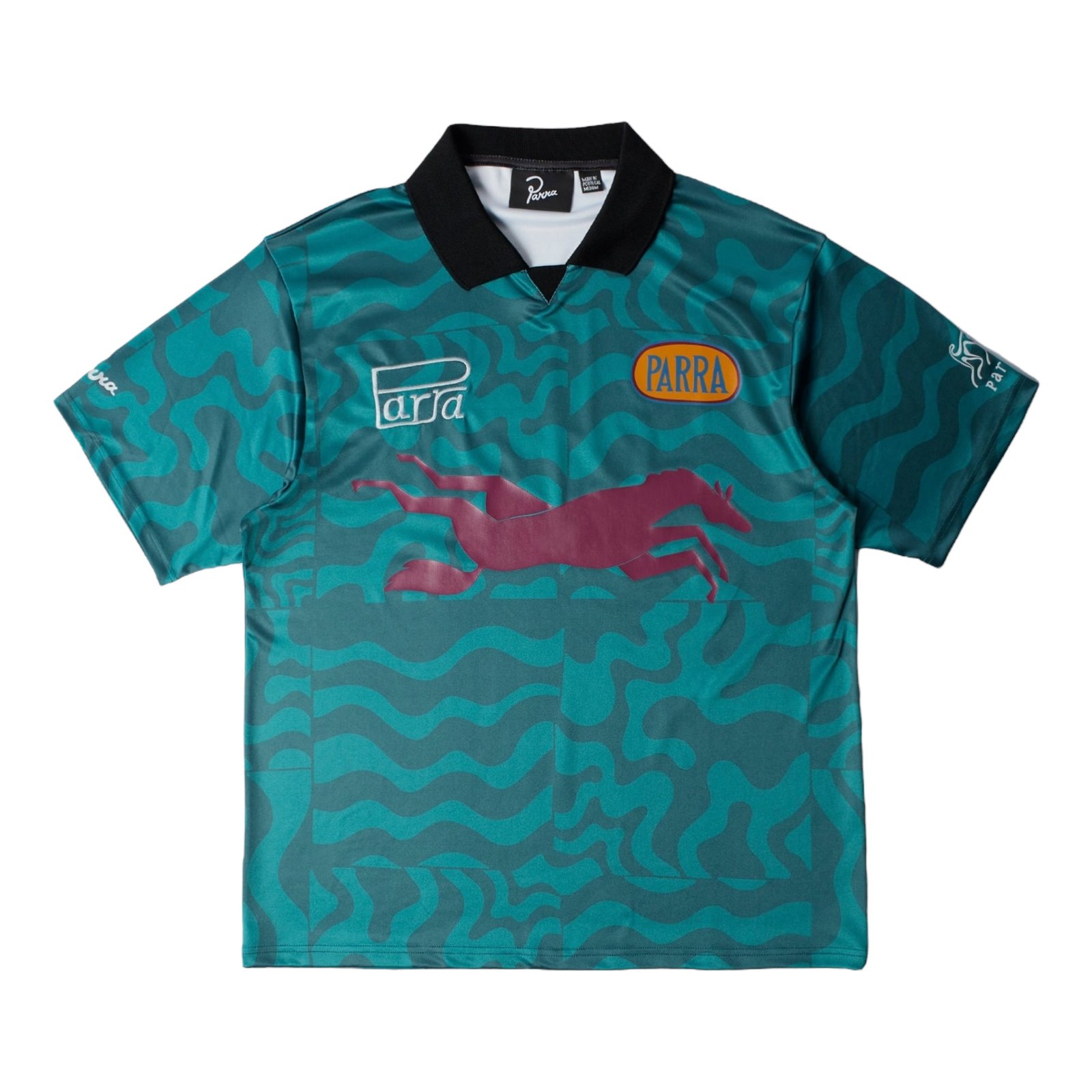 Parra Sports Flage Polo Shirt Deep Sea Green