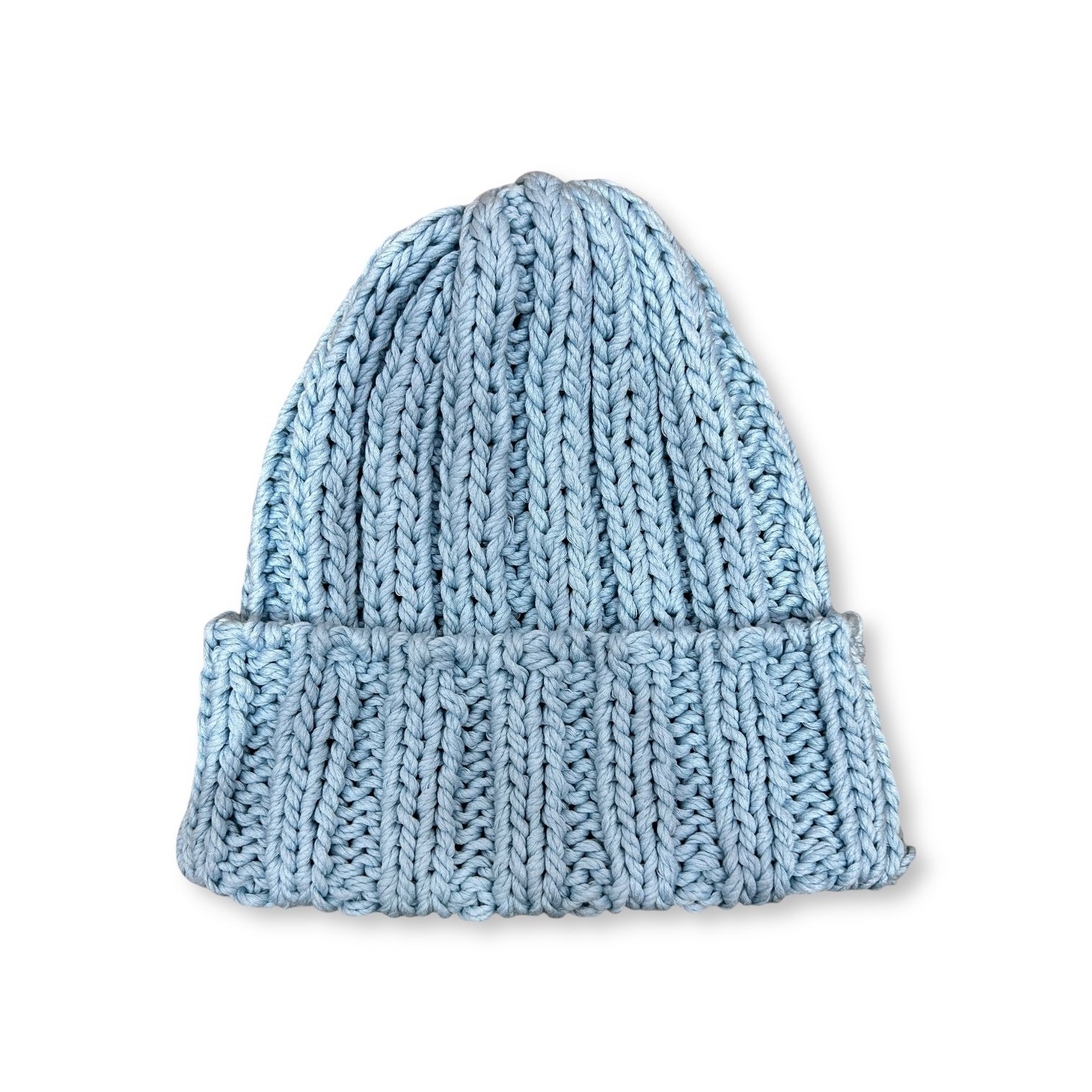 Oloapitreps - Hand Knitted Beanie Hat Baby Blue