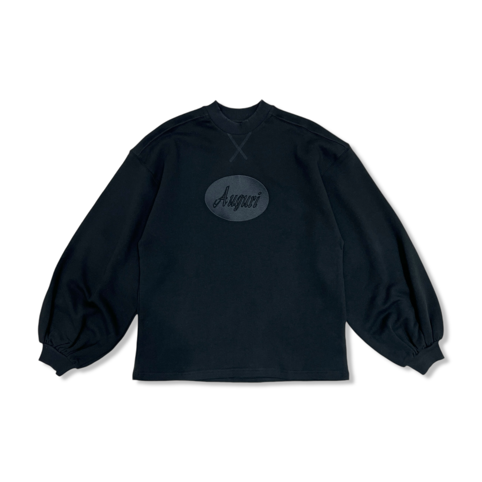 Oloapitreps - Auguri Embroidery Sweatshirt Black