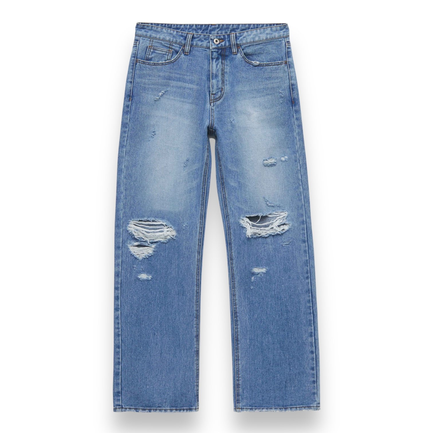 Coor - Straight-Leg Destroyed Jeans