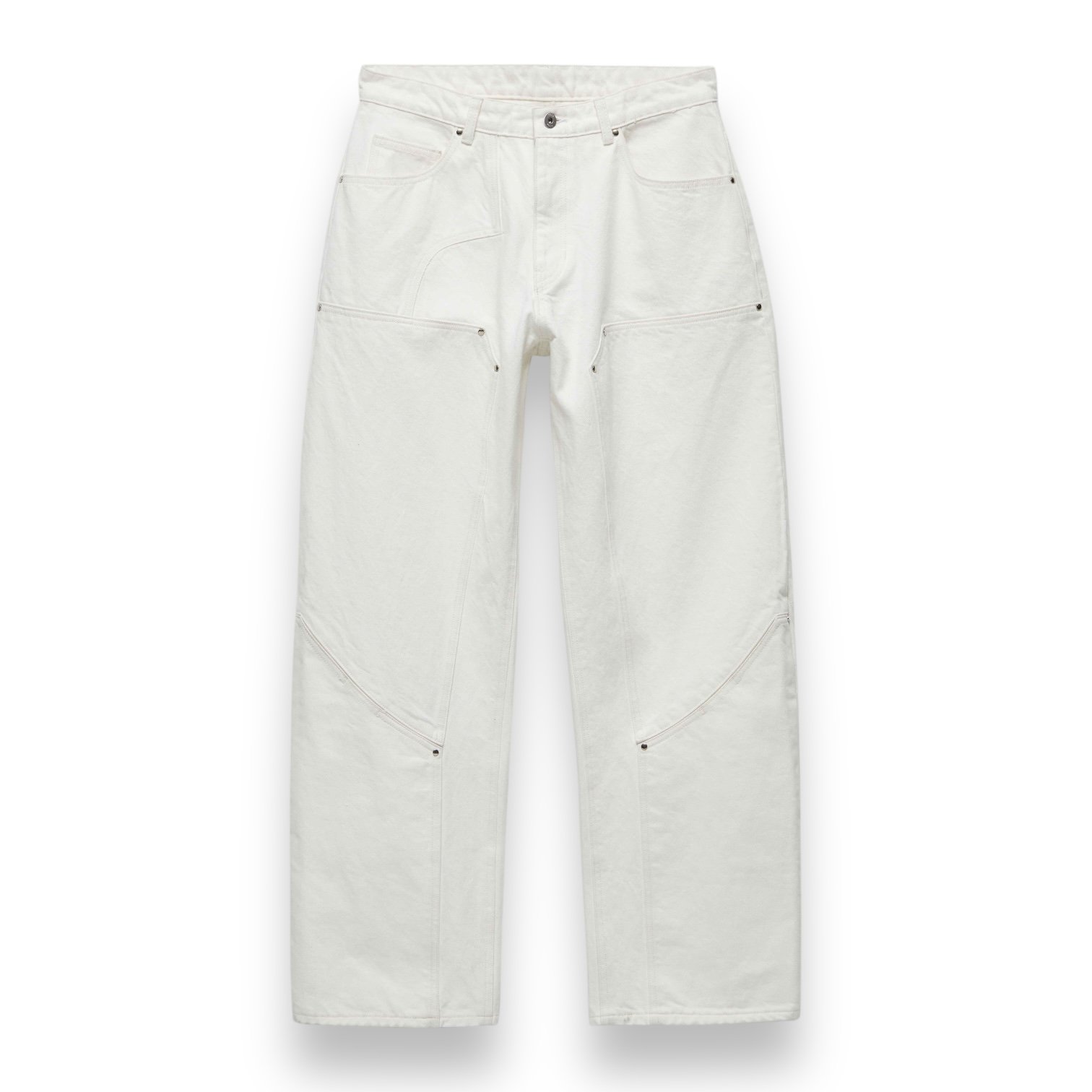 Coor - Double Knee Work Denim Pants White