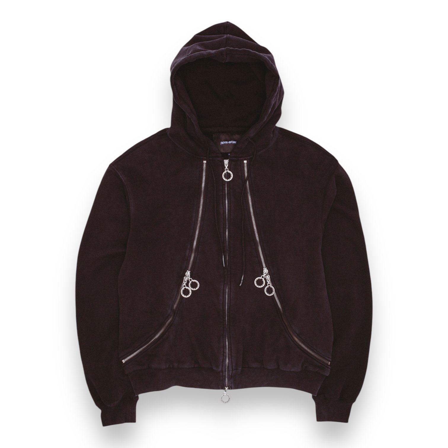 Fucking Awesome - Zippers Hoodie Washed Black