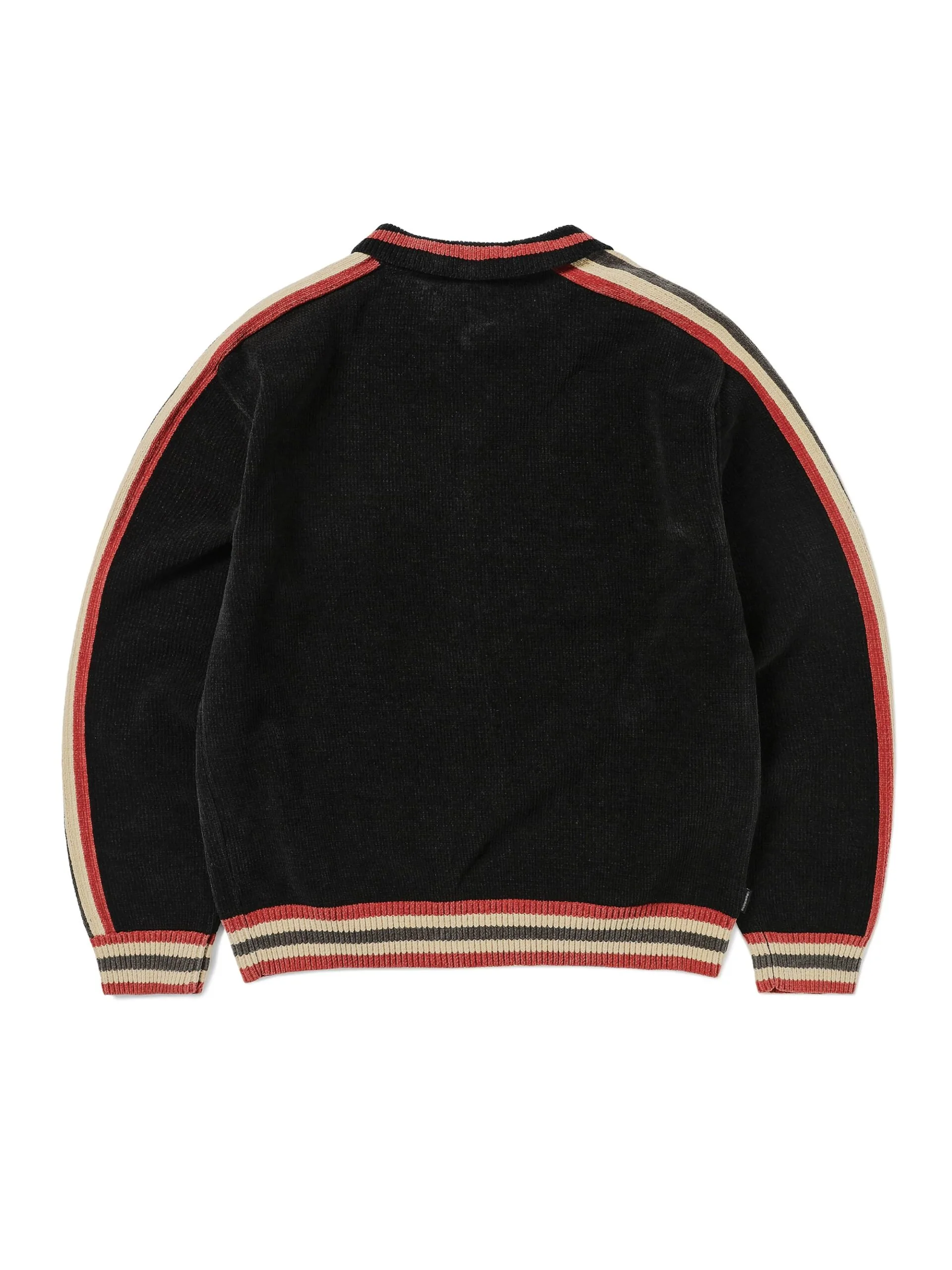 Nu Yorica! THISISNEVERTHAT® Striped Zip Cardigan Black