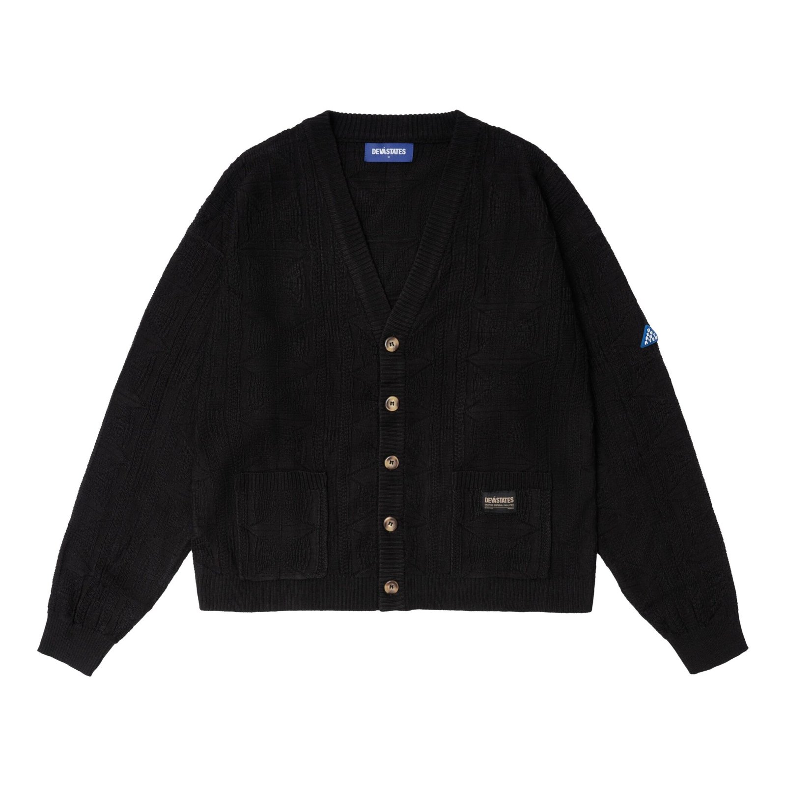 Devá States - Cobweb Cardigan Knit Black