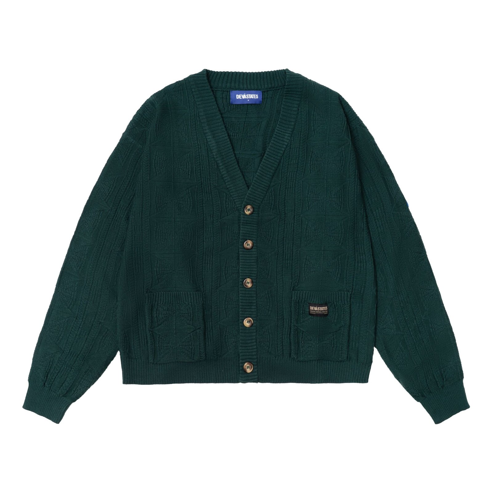 Devá States - Cobweb Cardigan Knit Green