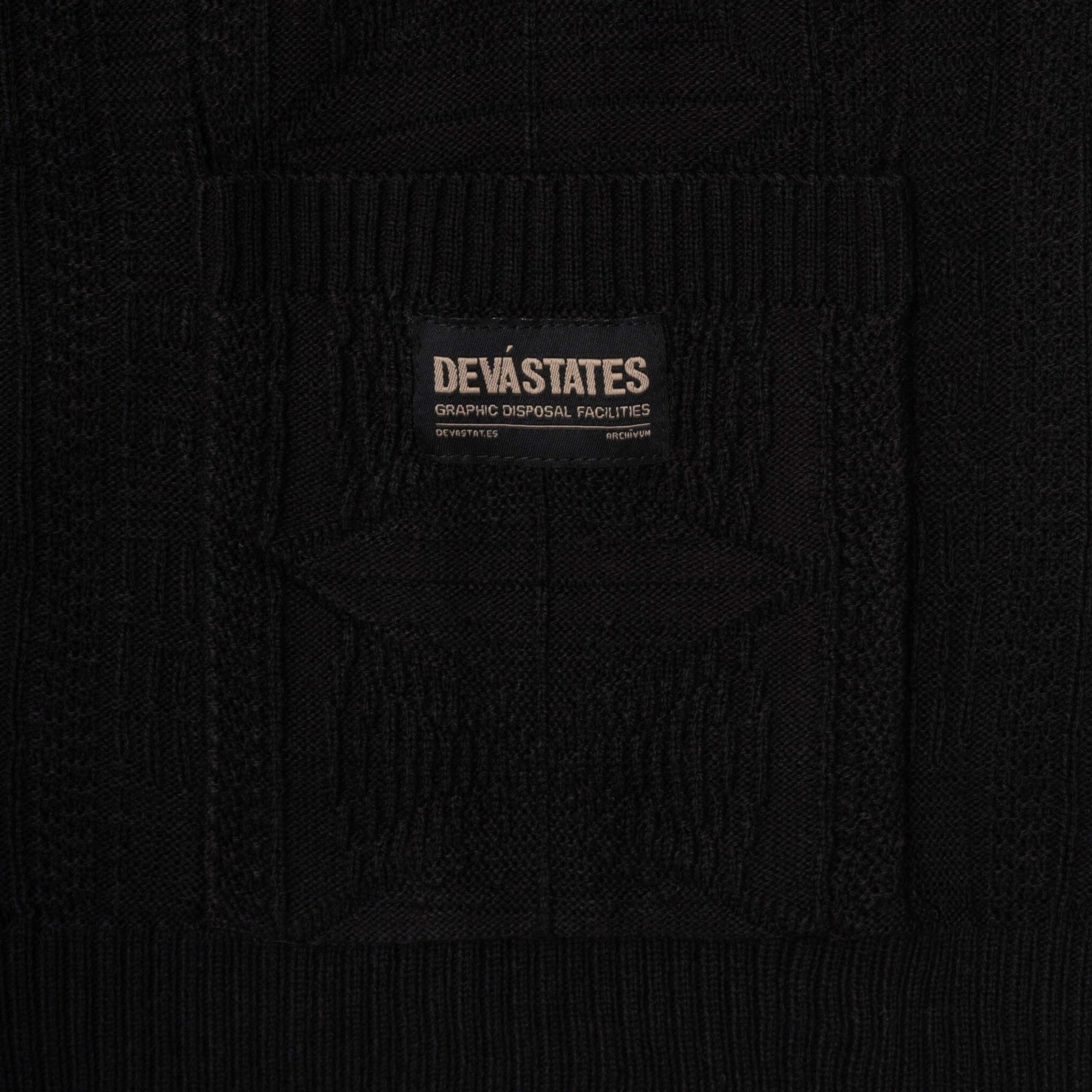 Devá States - Cobweb Cardigan Knit Black