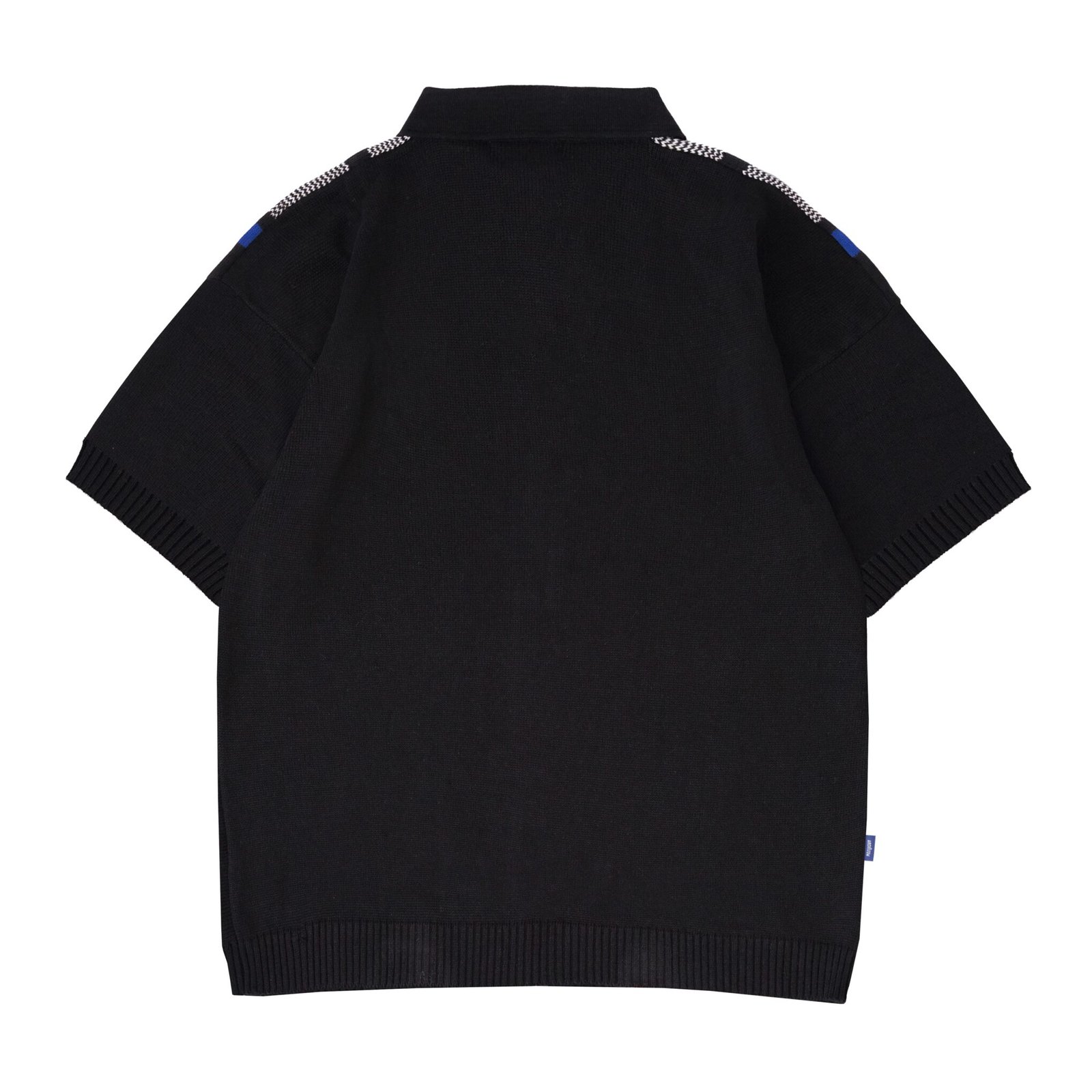 Devá States - Junior Zip Knitted Polo Black
