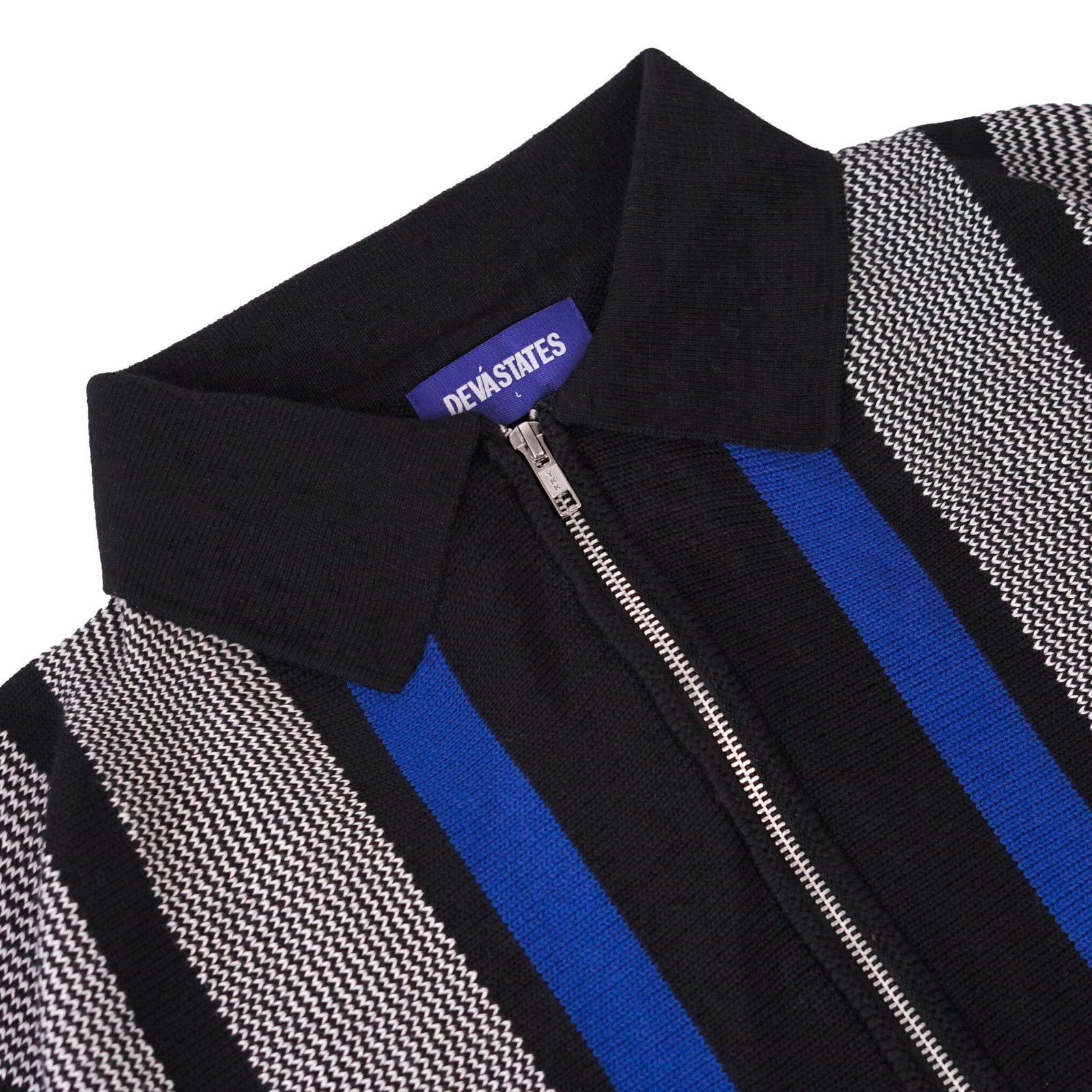 Devá States - Junior Zip Knitted Polo Black