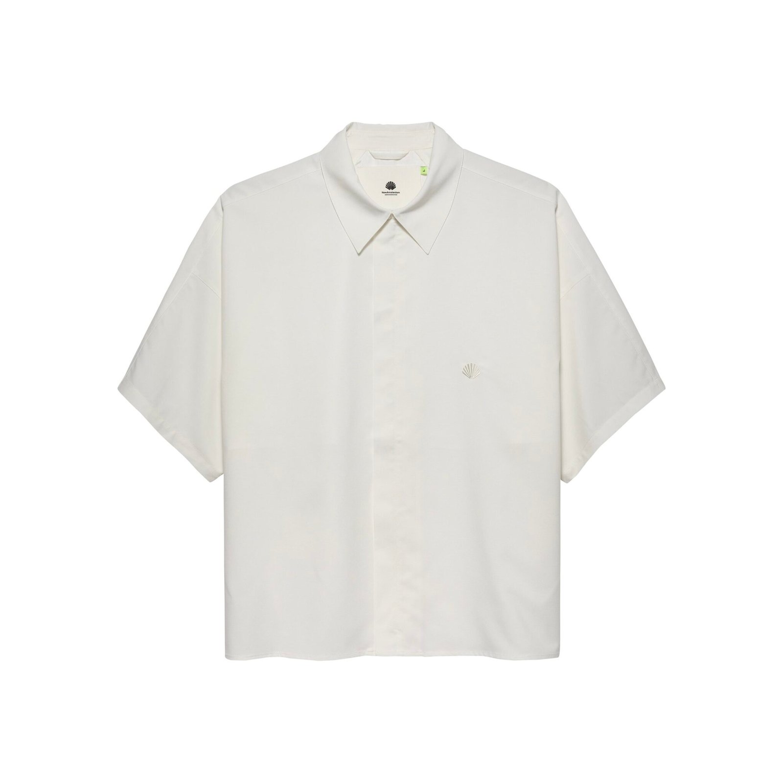 New Amsterdam Surf Association - Short Sleeves Zip Up Shirt White