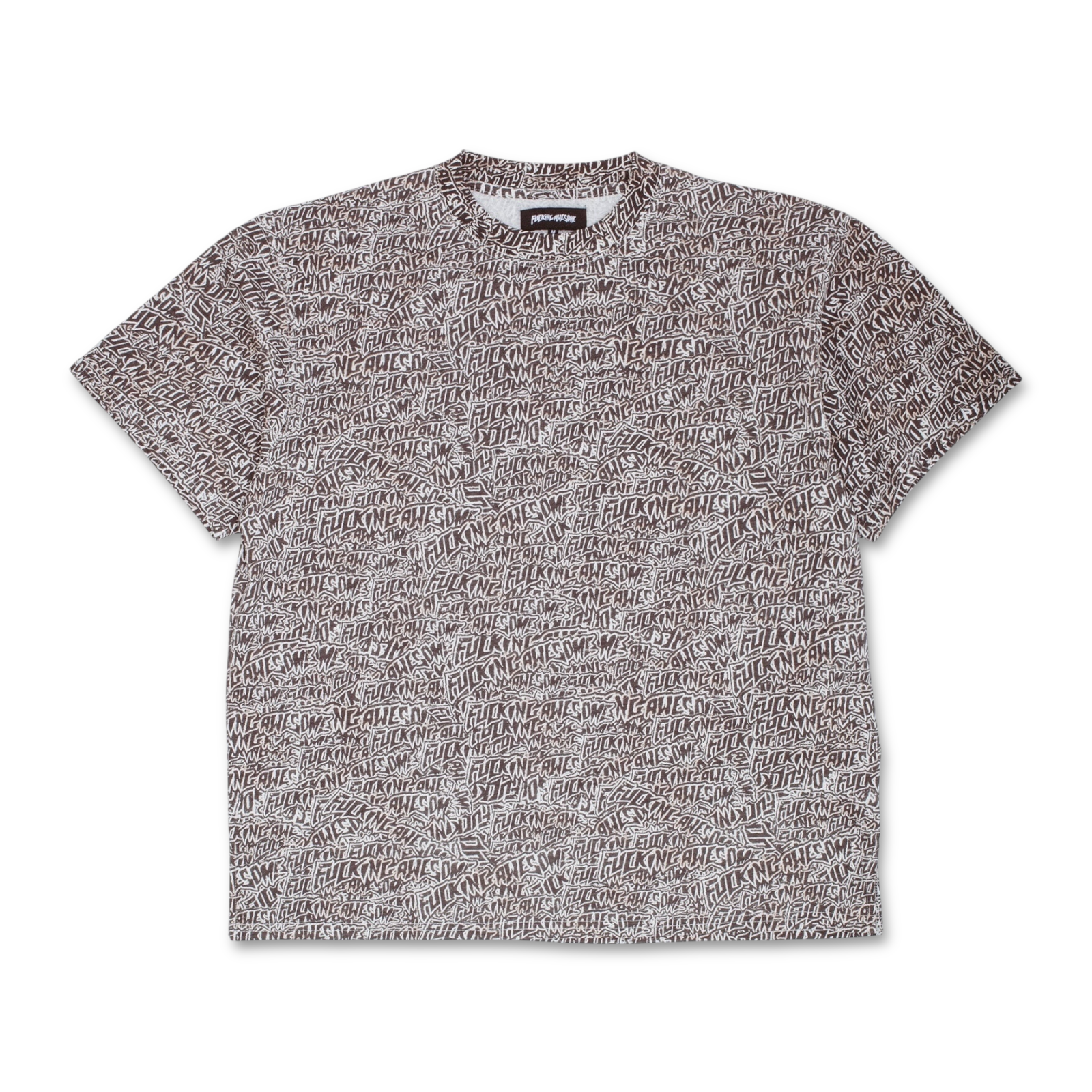 fa Fucking Awesome - Burnt Sticker Stamp Tee