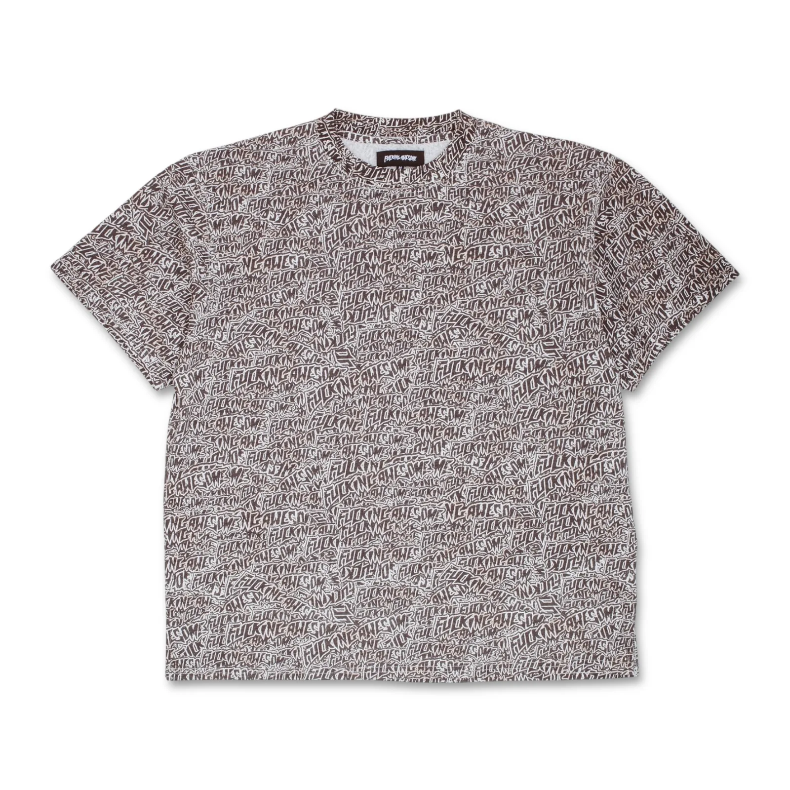 fa Fucking Awesome - Burnt Sticker Stamp Tee