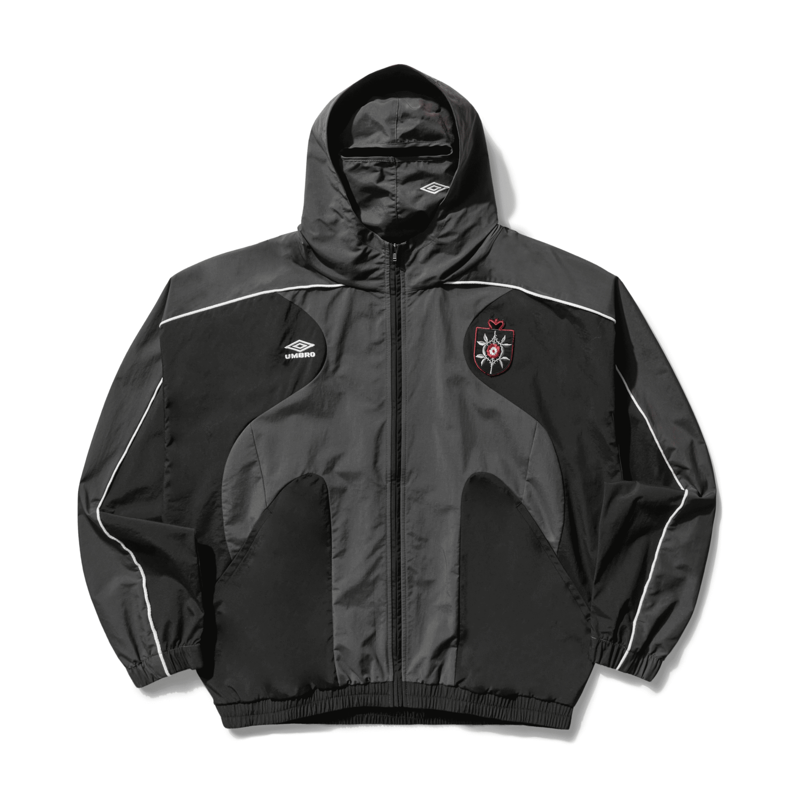 Slam Jam X Umbro - Rose Crest Masked Track Jacket Black / Dark Grey