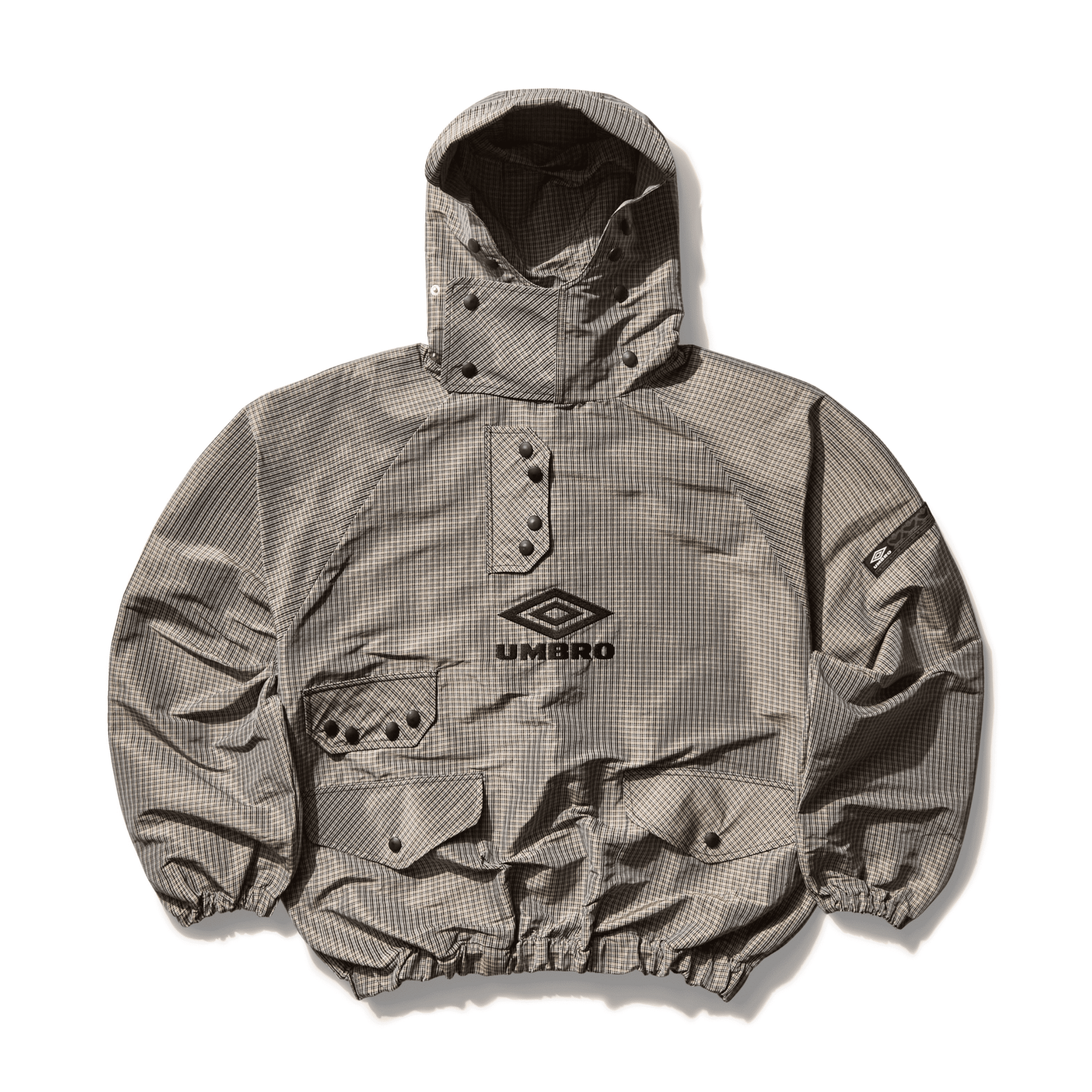 Slam Jam X Umbro - Smock Check Anorak Beige / Black