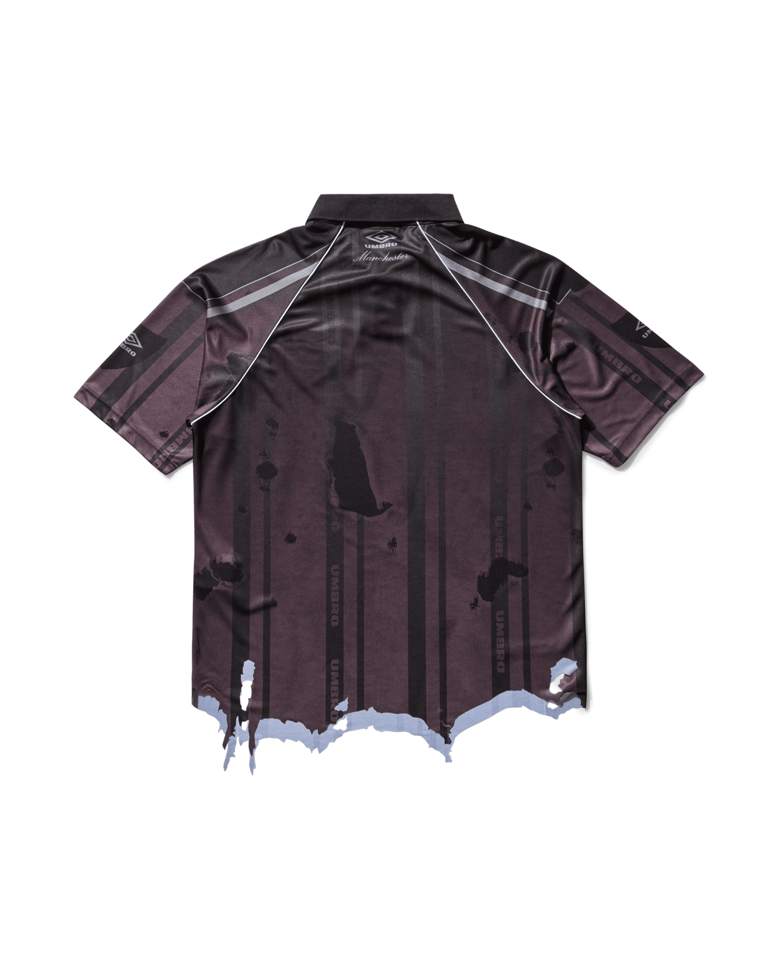 Slam Jam X Umbro - Distressed Spycam Polo Purple / Black