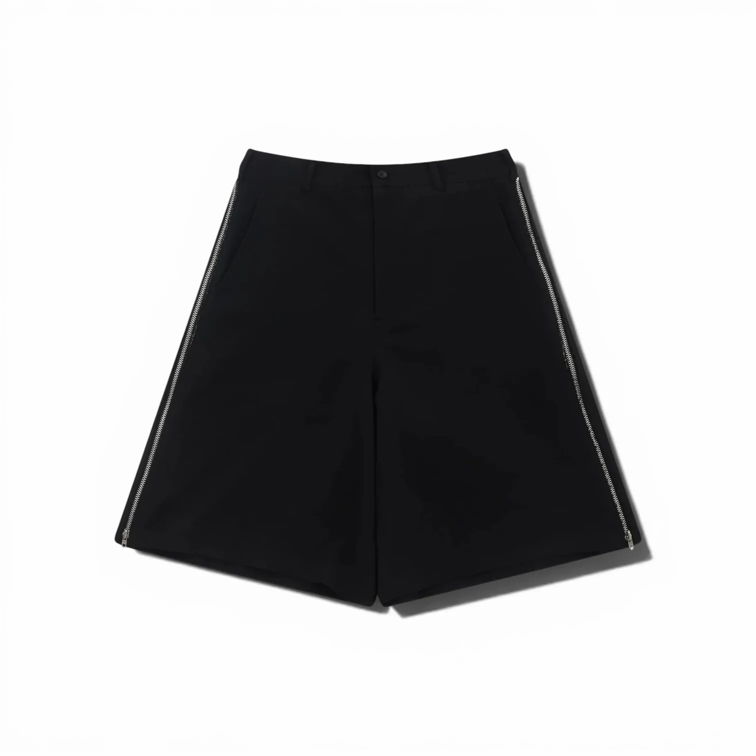 Comme Des Garçons Shirt - Zip Shorts Black baggy relaxed shorts jorts