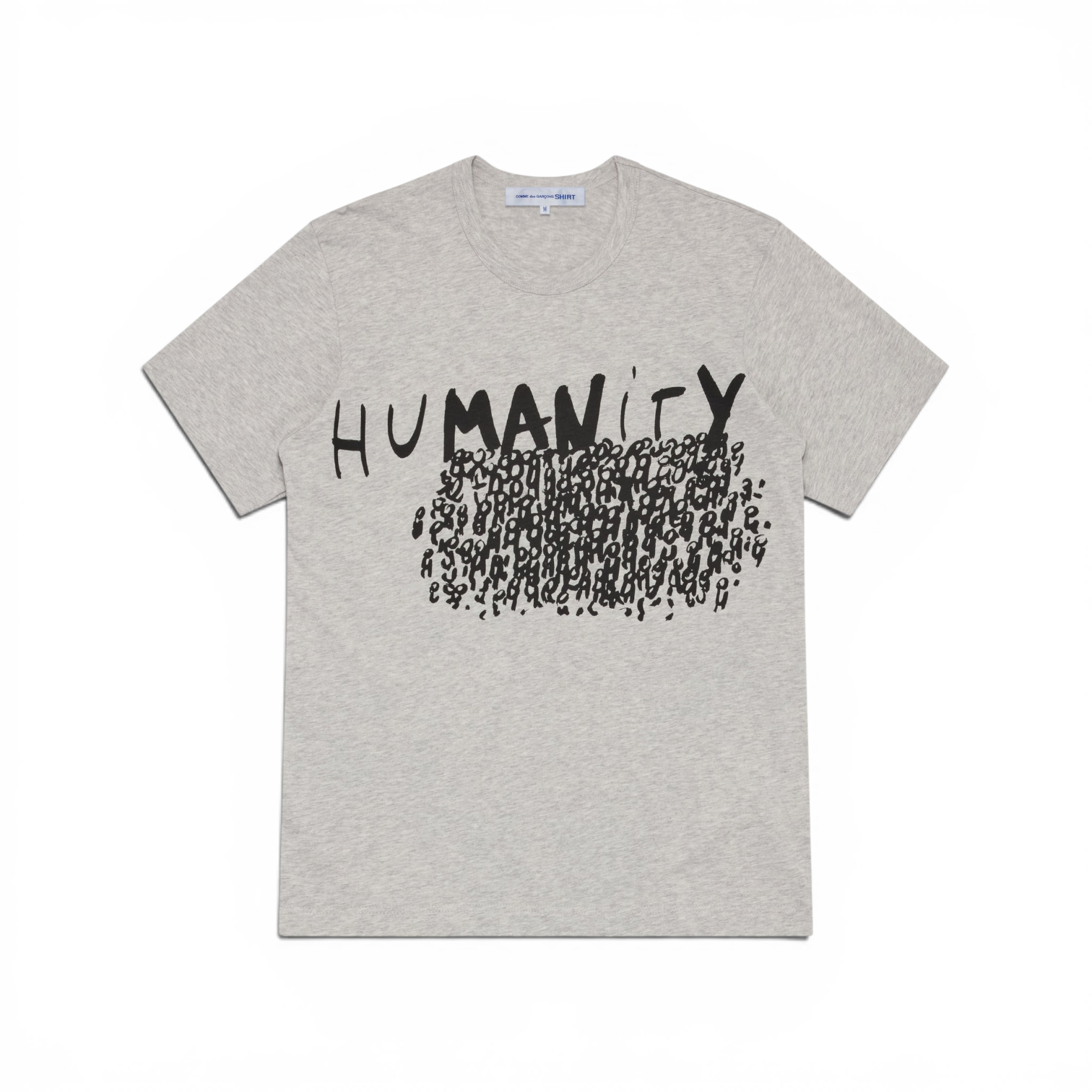 Comme Des Garçons Shirt - Wide Fit Humanity T-Shirt Grey