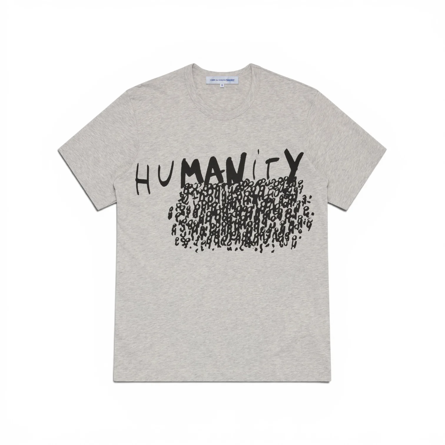 Comme Des Garçons Shirt - Wide Fit Humanity T-Shirt Grey