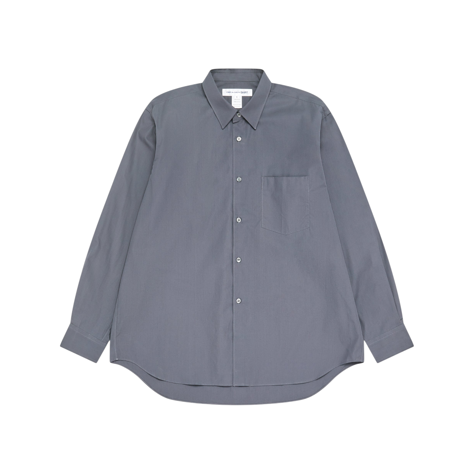 Comme Des Garçons Shirt - Wide Fit Cotton Shirt Grey