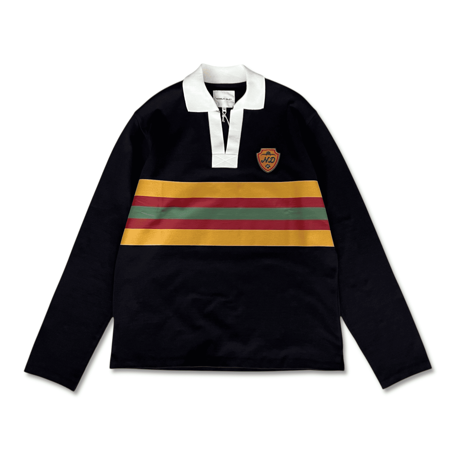 Nicholas Daley - Stripe Rugby Top - Black