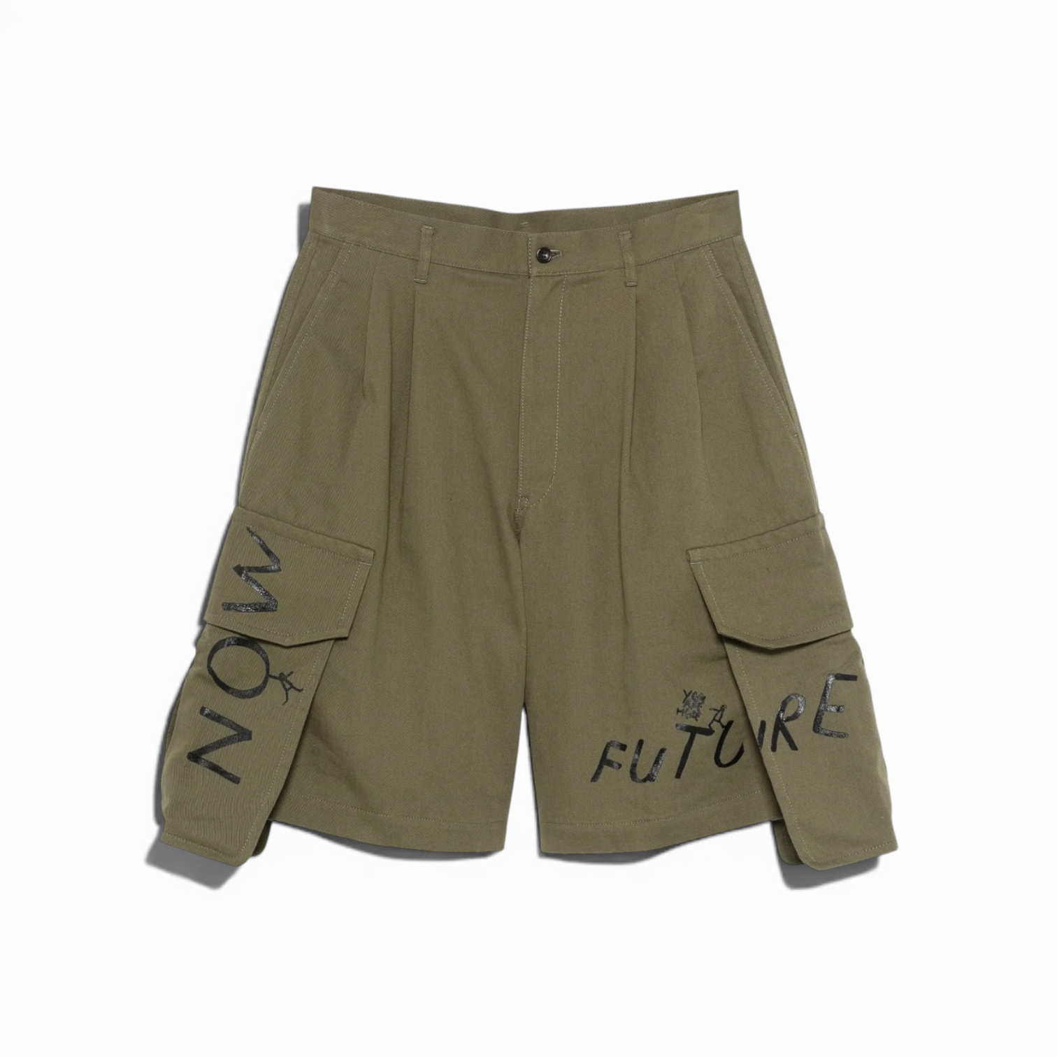 Comme Des Garçons Shirt - Now Future Shorts Khaki baggy oversize