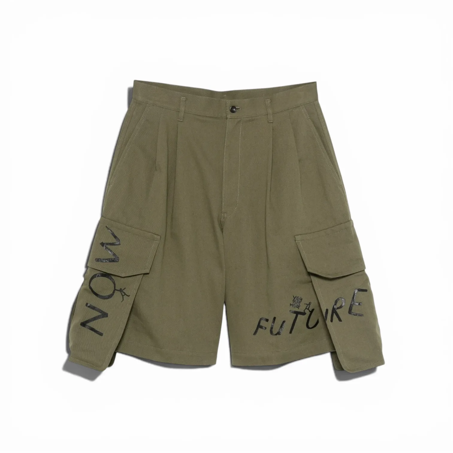 Comme Des Garçons Shirt - Now Future Shorts Khaki baggy oversize