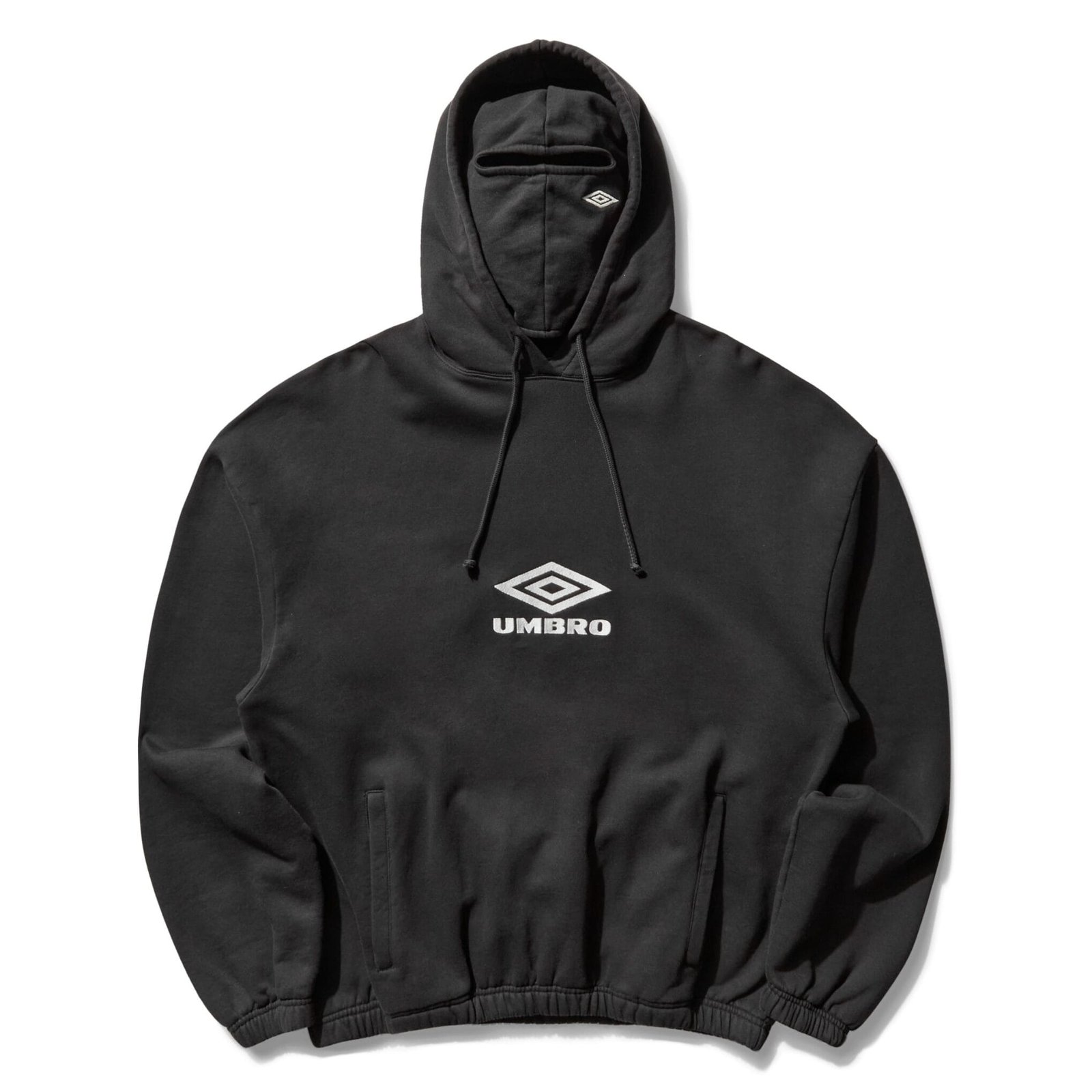 Slam Jam X Umbro - Logo Masked Hoodie Washed Black