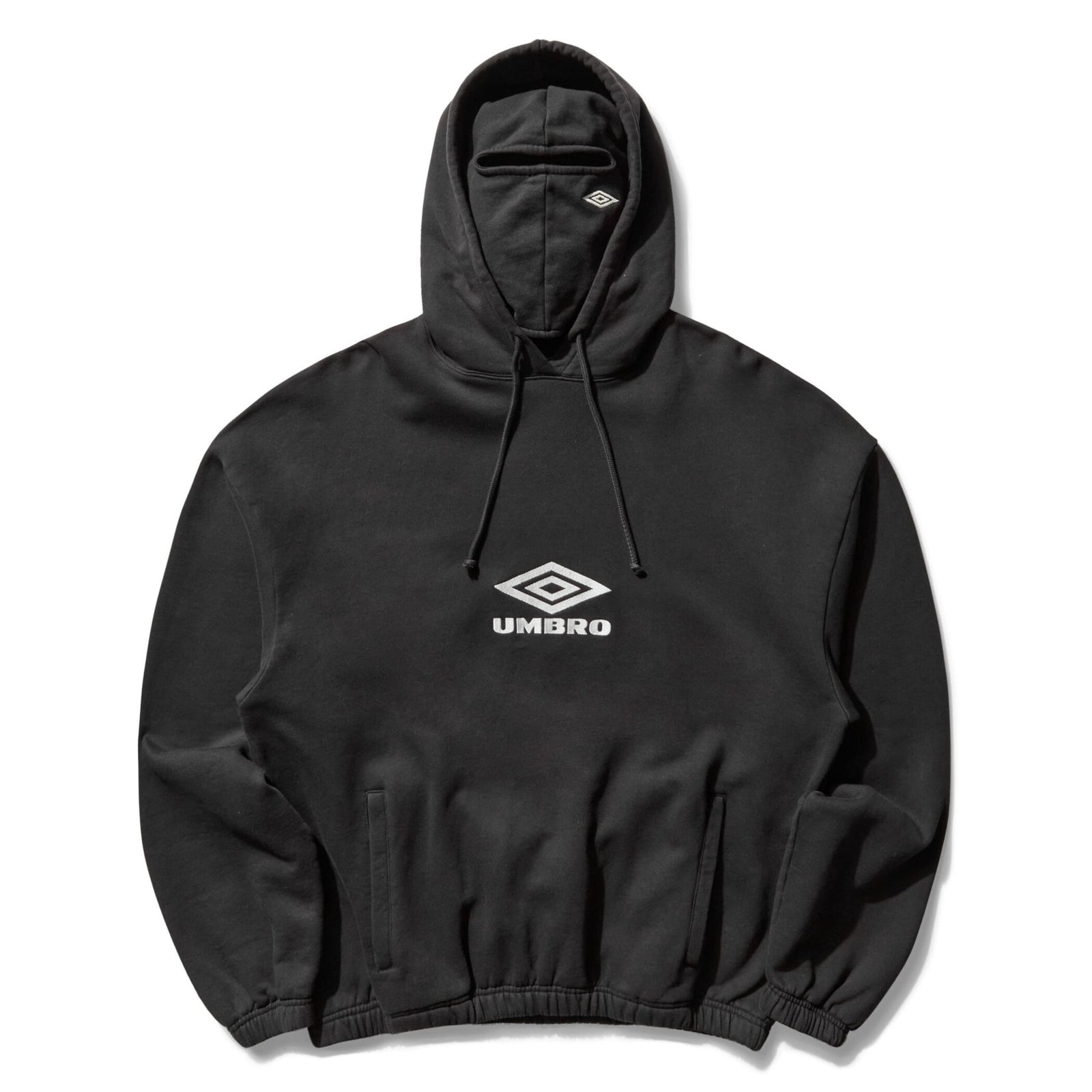 Slam Jam X Umbro - Logo Masked Hoodie Washed Black
