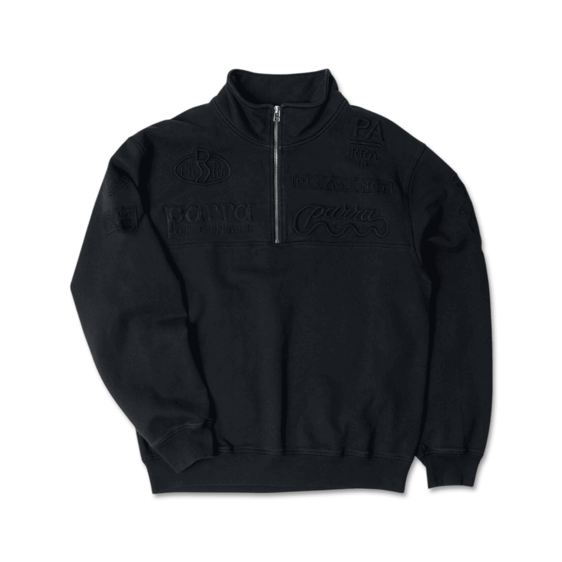 Parra ByParra - Media training quarter zip pullover Black