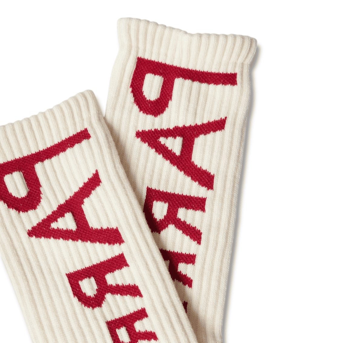 Parra ByParra - Reversed flag logo crew socks Off white