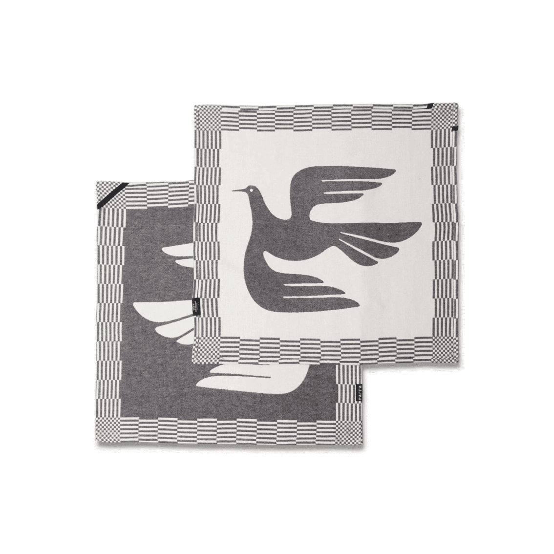 Parra ByParra - Infinite kitchen bird towel set Black