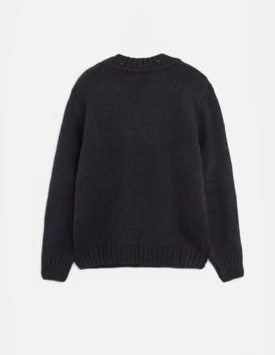 Stay Human On Earth - Destroyed Relaxed Sweater Black