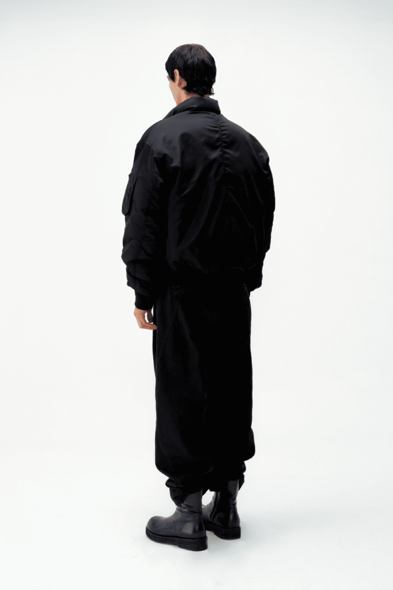 Coor - Stand Collar Neck Down Puffer (Black) crop fit boxy cropped bomber jacket streetwear korean brand giacca