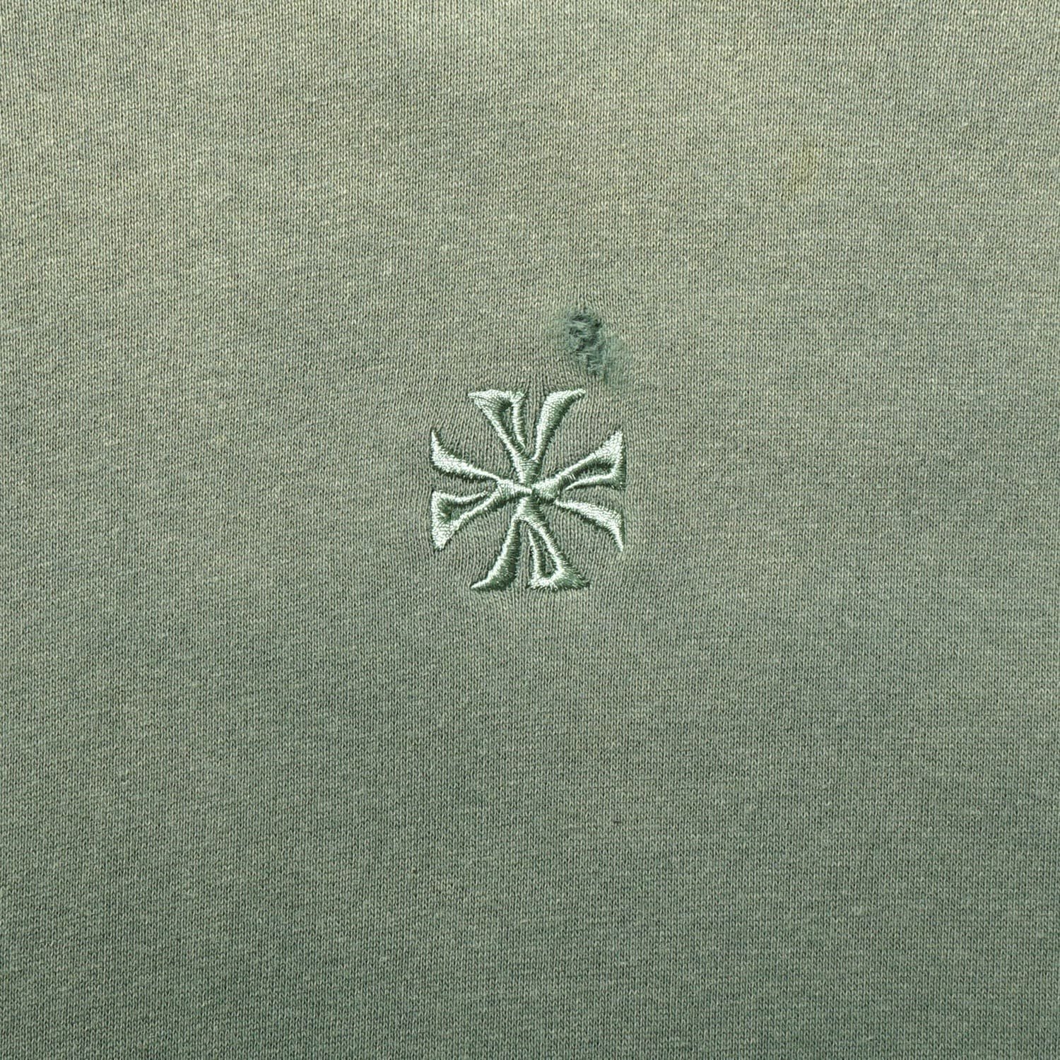 Devá States - Cross Distressed Hoodie Green