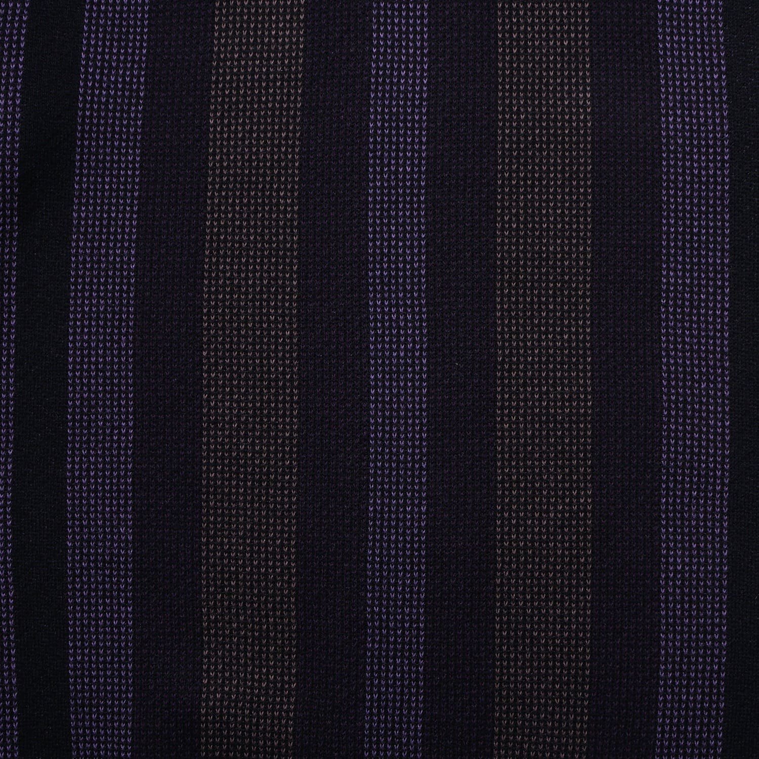 Devá States - Striped L/S Knitted Zip-Up Polo Purple Black