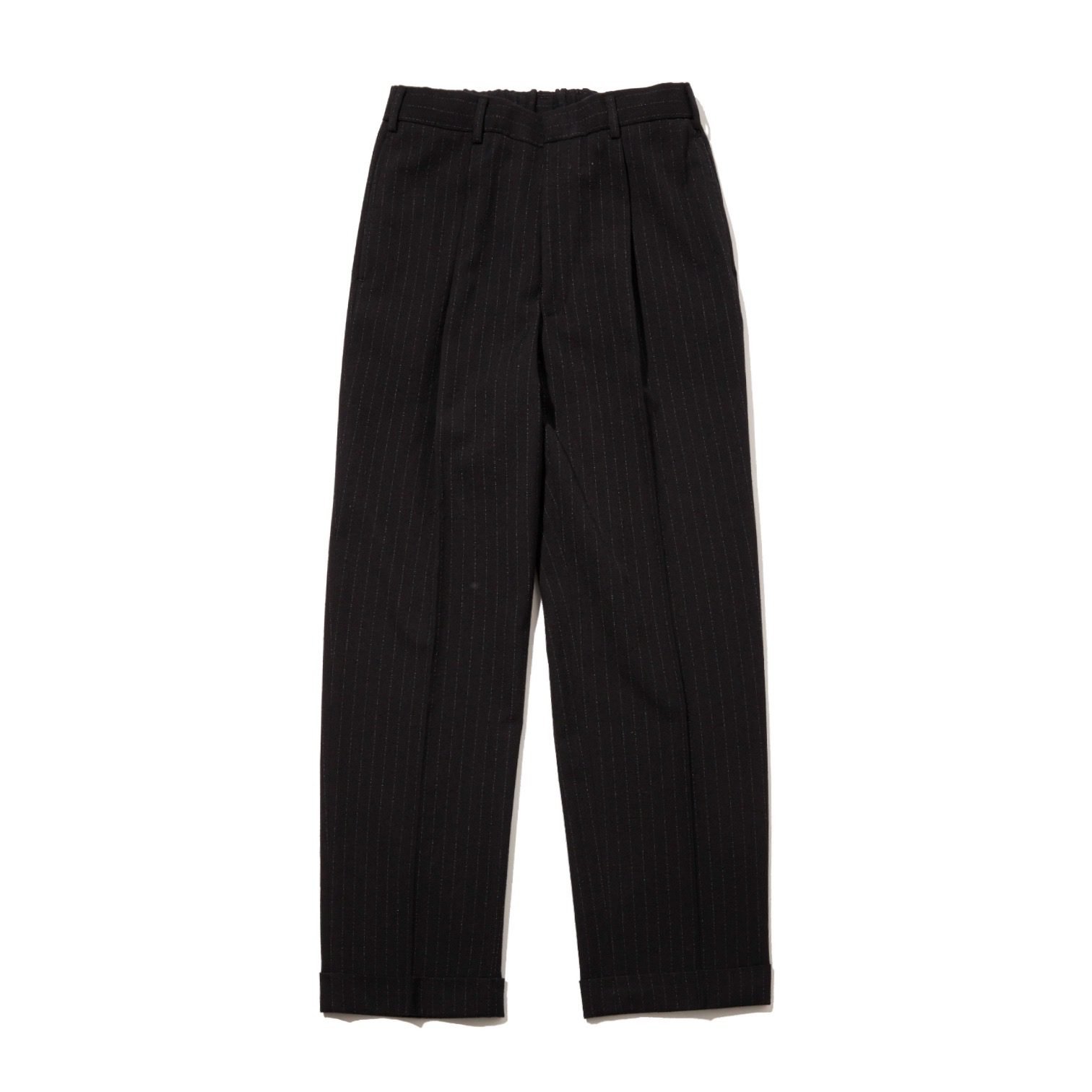 J.Press - Spindle Chalk Stripes Pants Black (Japan Made) pantalone nero gessato