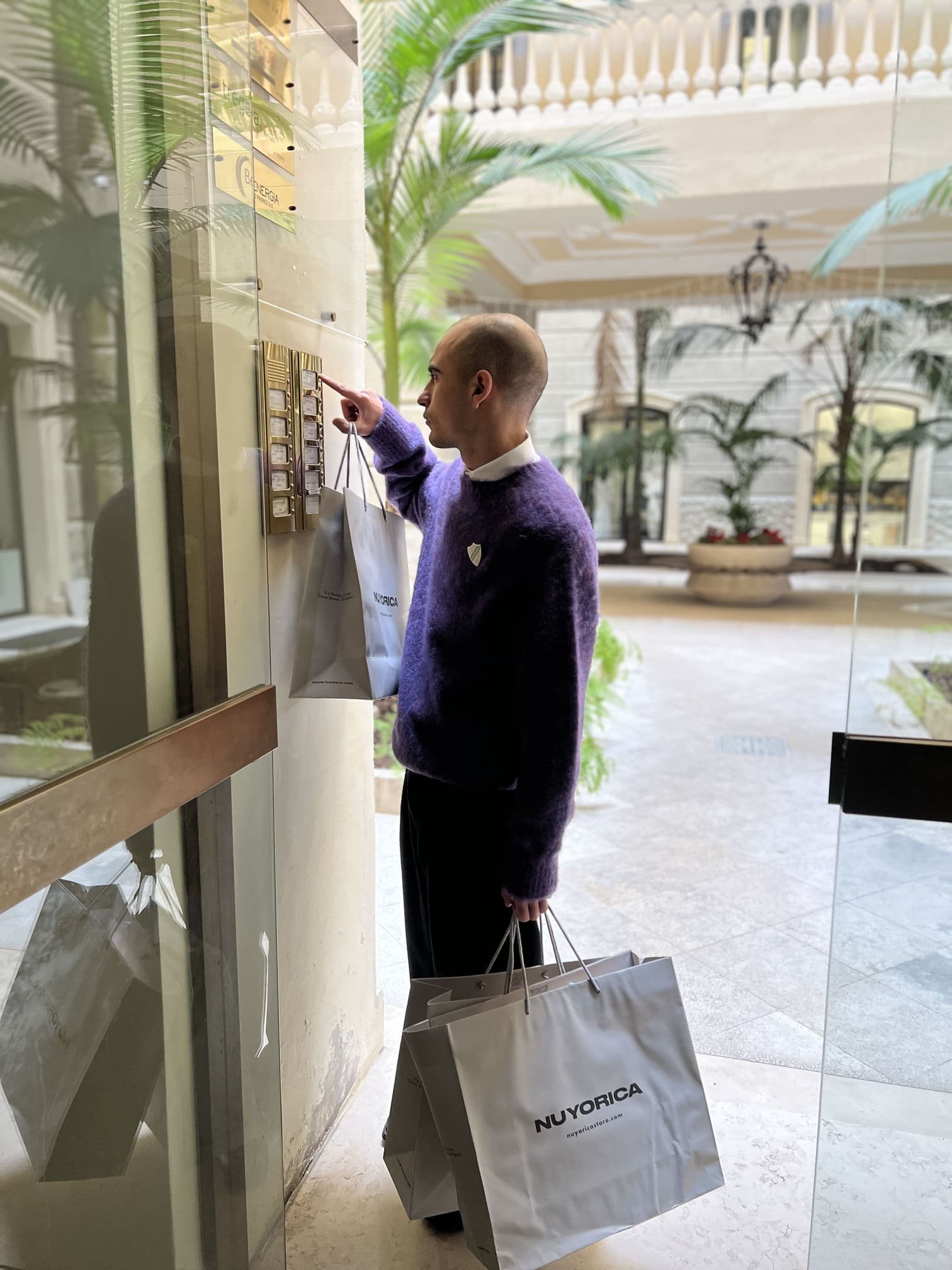 J.Press - Shetland Wool Shaggy Knit Purple (Japan Made) maglione lana viola japan giapponese