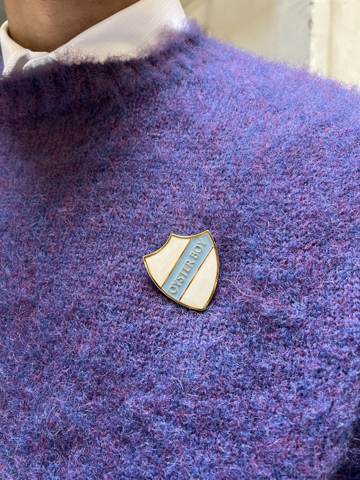 J.Press - Shetland Wool Shaggy Knit Purple (Japan Made) maglione lana viola japan giapponese