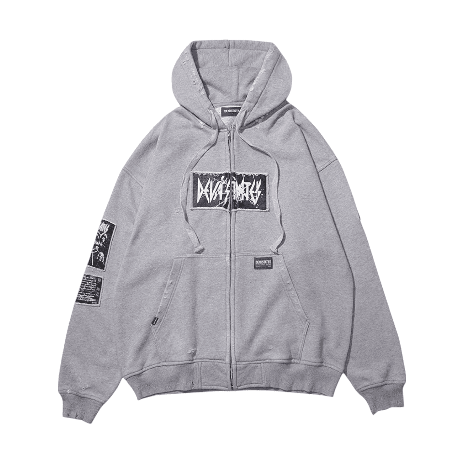 Devá States - Pyro Zip-Up Hoodie Heather Grey