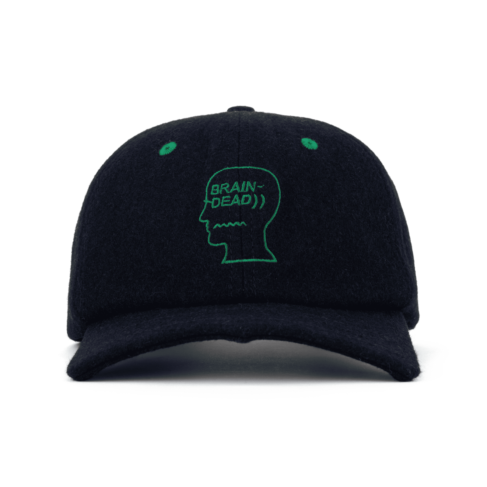 Brain Dead - Batwing Logohead Flannel Hat - Navy cappello cappellino lana limited streetwear